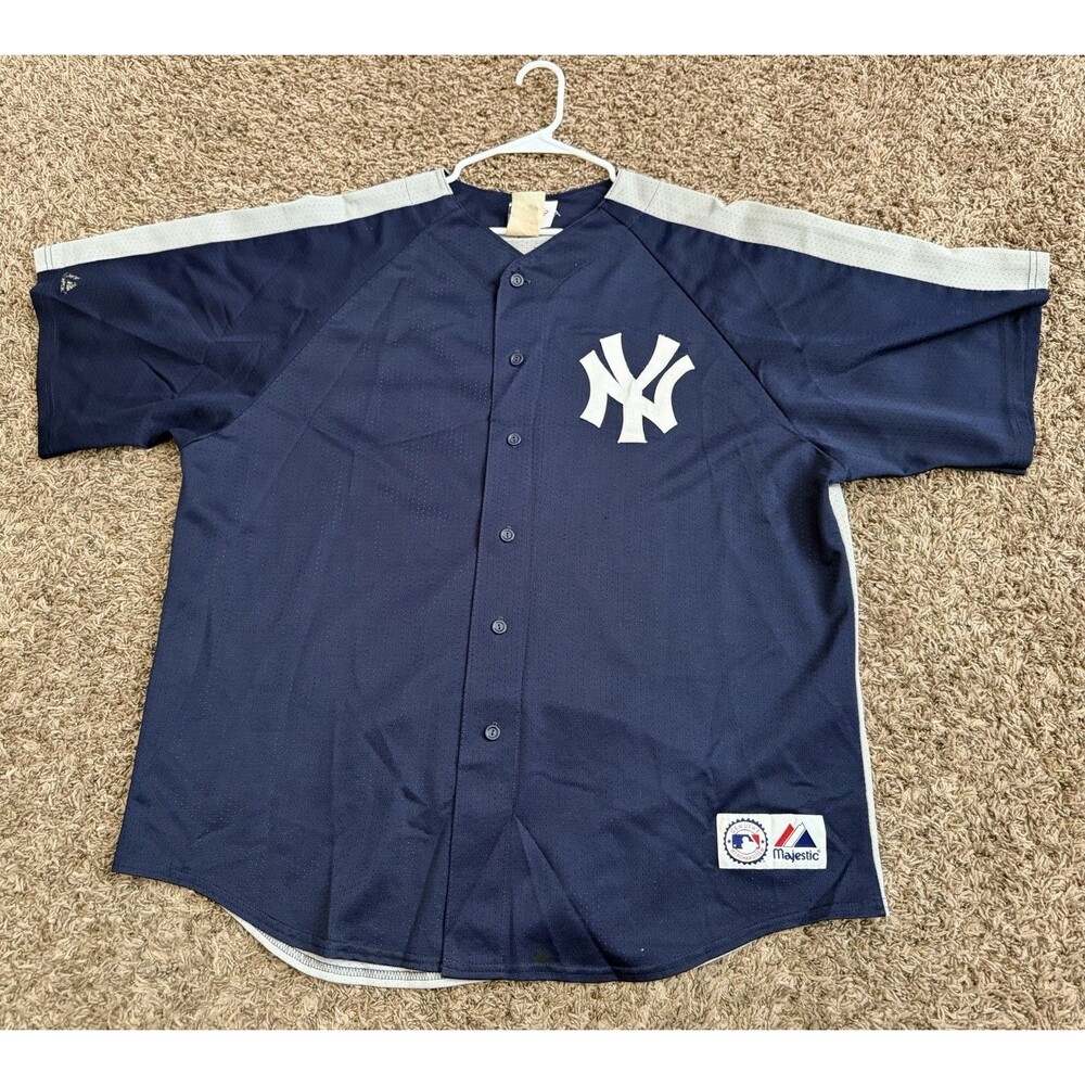 VINTAGE MAJESTIC NEW YORK YANKEES JERSEY MADE IN USA MENS SIZE 2XL